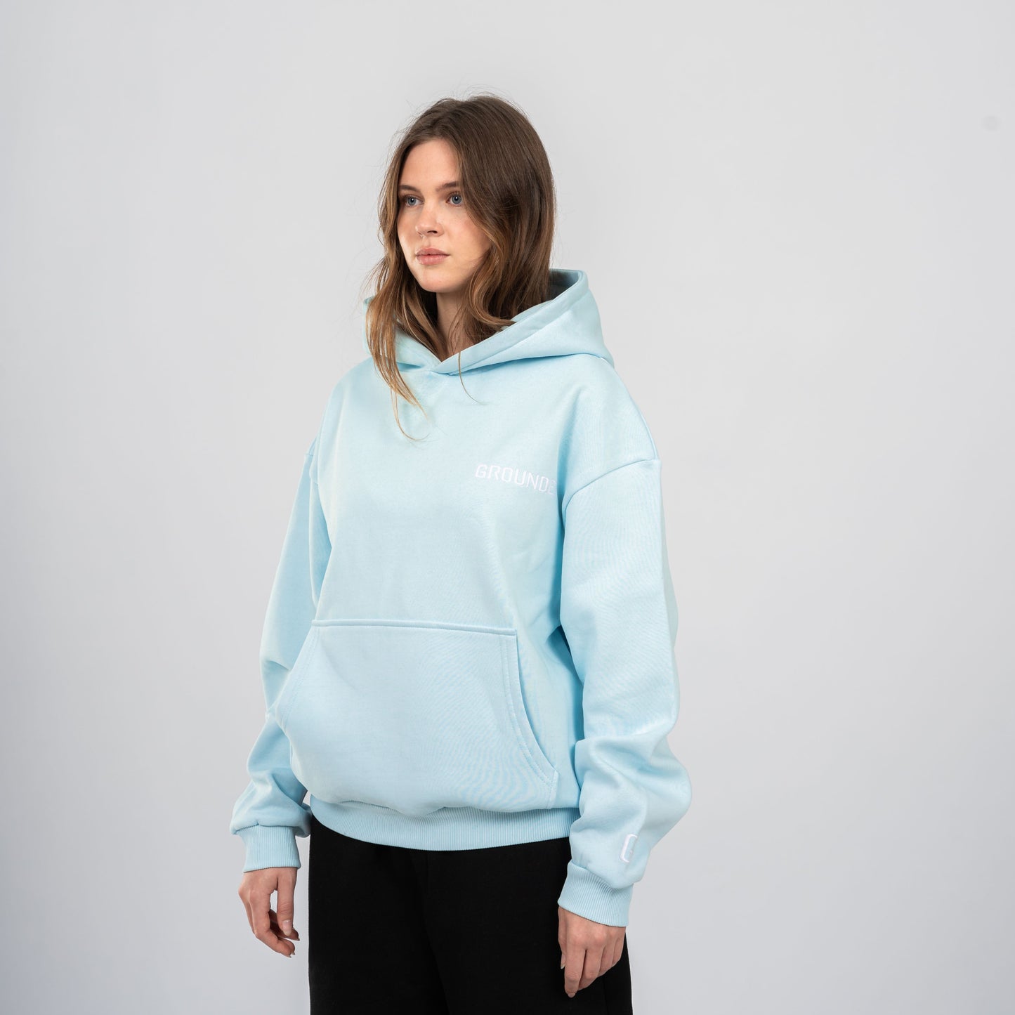 BASIC HOODIE ICE BLUE